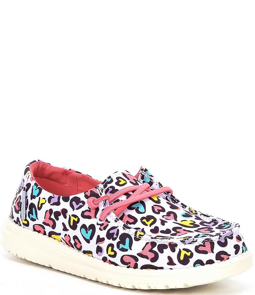Hey Dude Girls' Wendy Multi Leopard Washable Slip-Ons (Toddler)