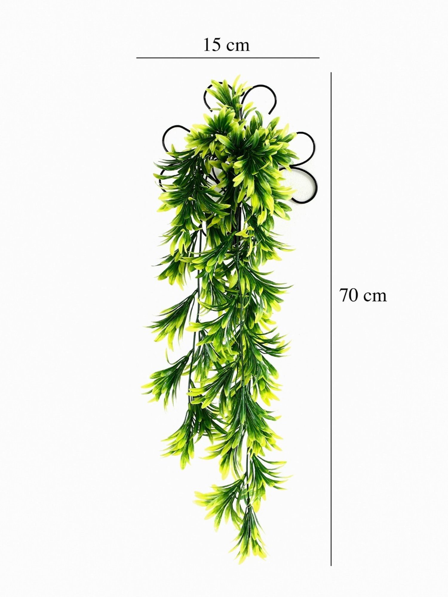 Foliyaj Multicolor Plastic Artificial Vine with Metal Wall Stand