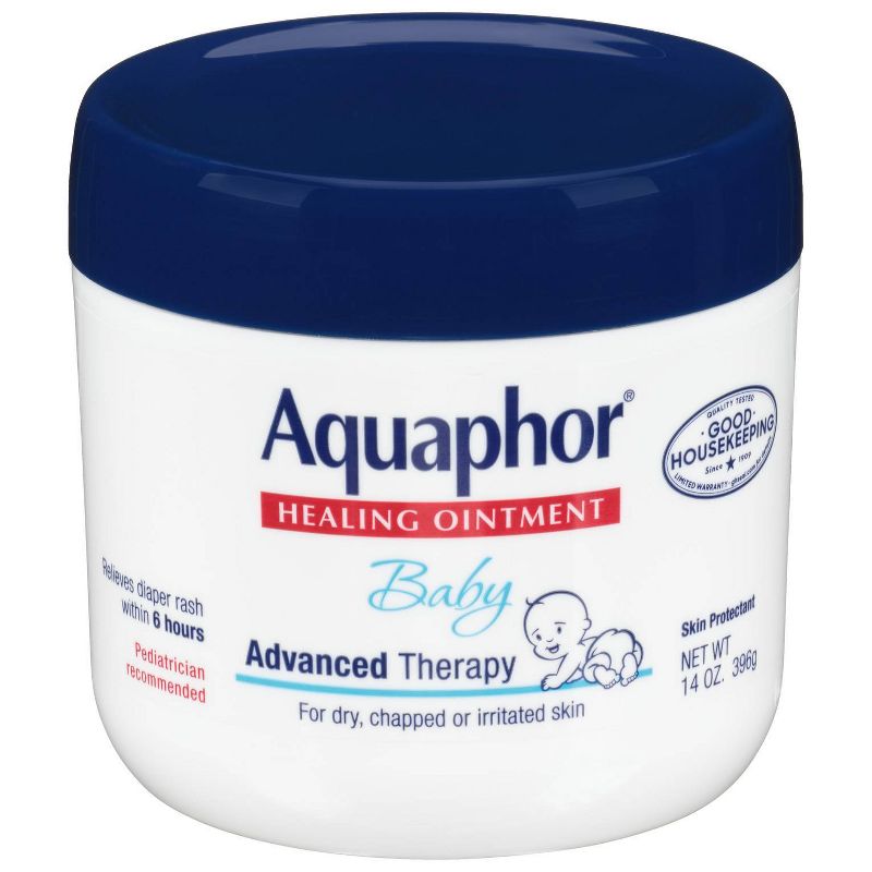 Aquaphor Baby Healing Ointment - Advanced Therapy to Help Heal Diaper Rash and Chapped Skin - 14oz. Jar