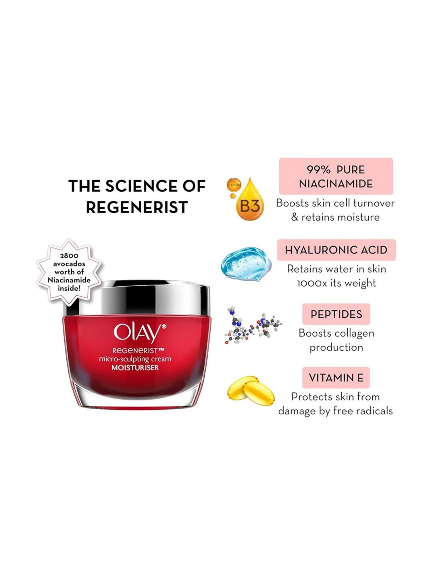 Olay Regenerist Micro-Sculpting Cream Moisturiser with Regenerist Advance Cream Cleanser Combo