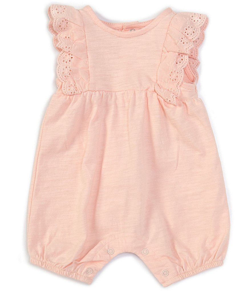 Starting Out Baby Girls Newborn-9 Months Solid Jersey Romper