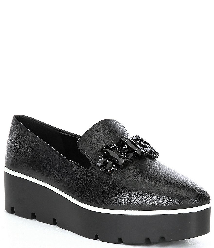 KARL LAGERFELD PARIS Bri Jewel Detail Platform Loafers