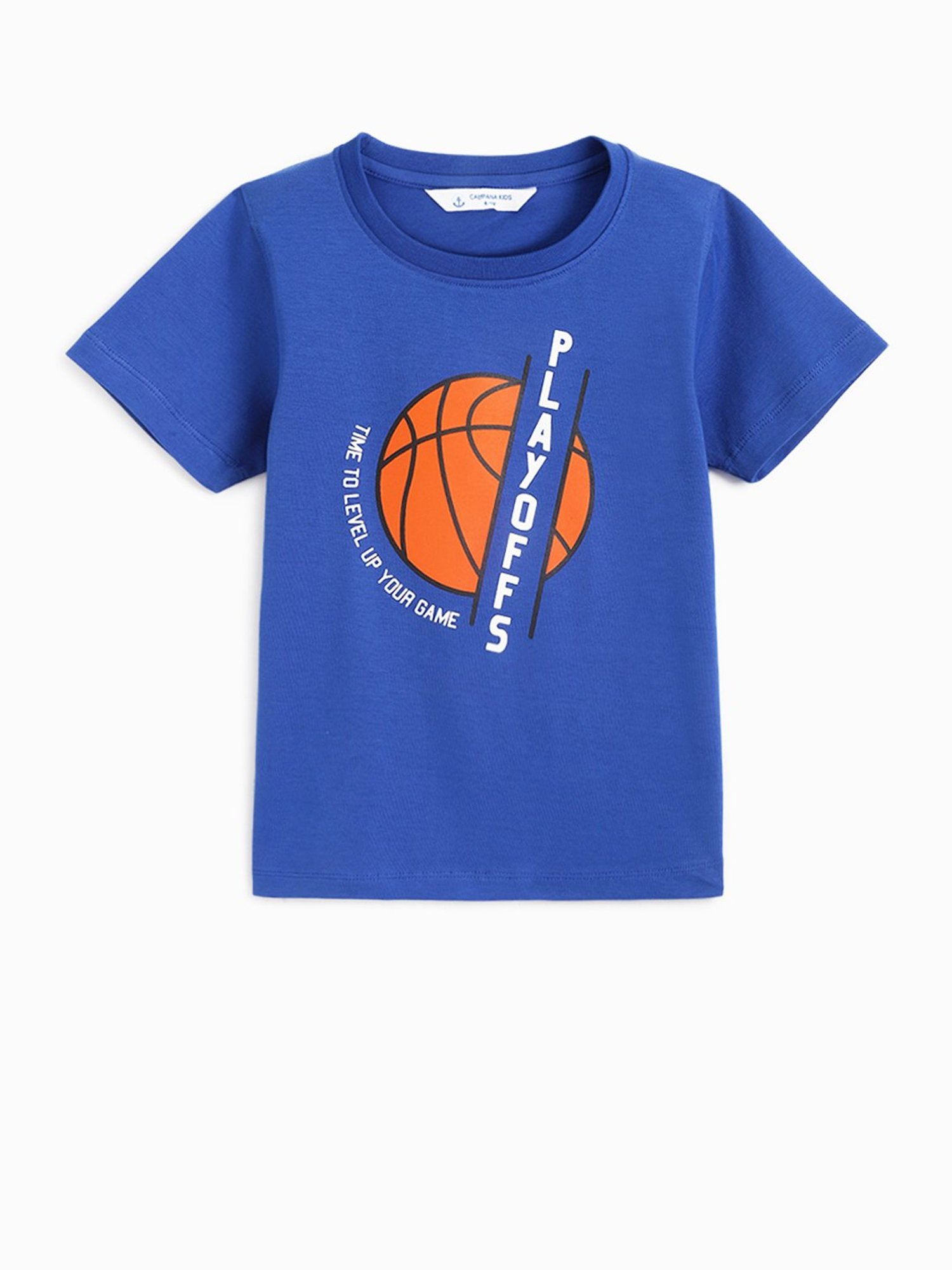 Campana Kids Blue Printed T-Shirt