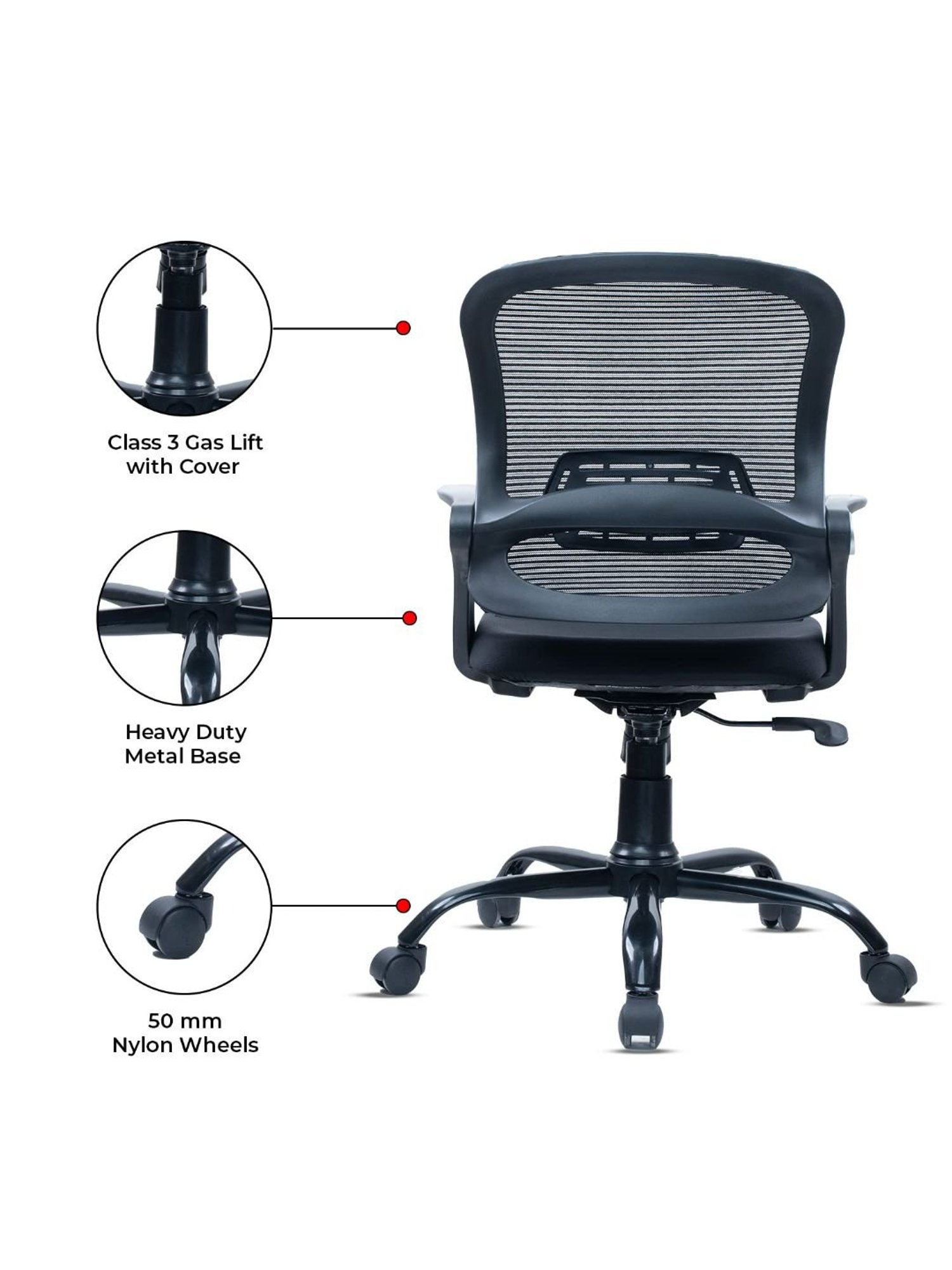 Green Soul Pebble Black Foam Ergonomic Office Chair