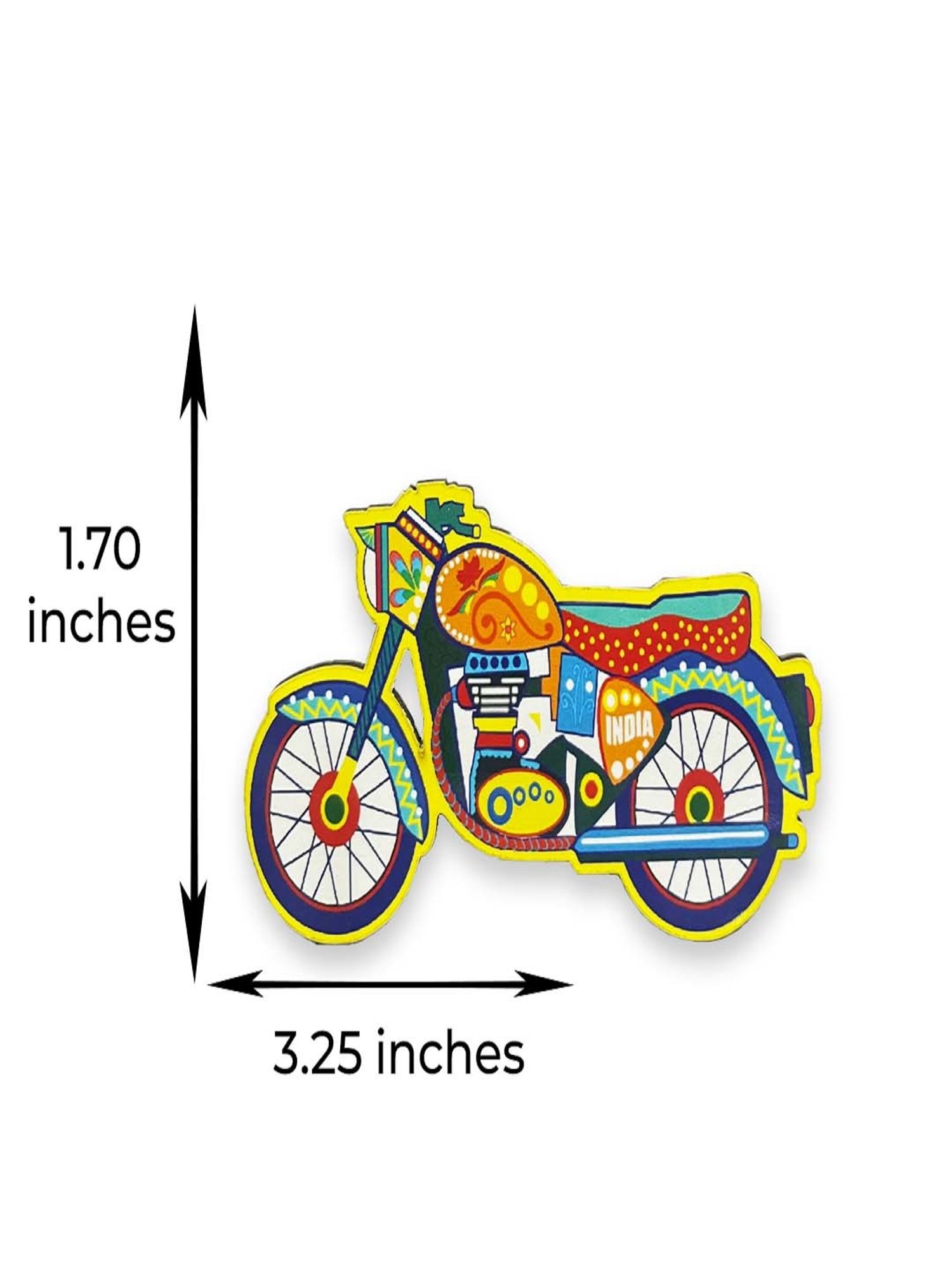 Desi Toys Kids Multicolor Bike Fridge Magnet (3.25 x 1.7 inches)