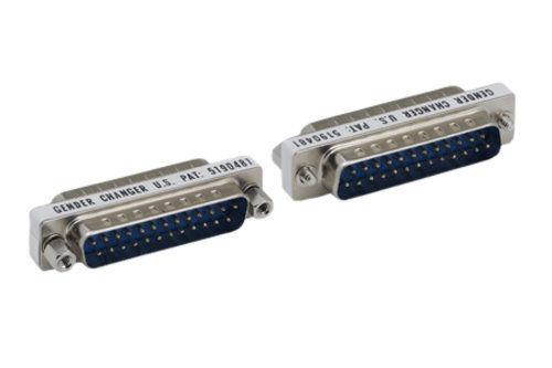 Kentek Mini DB25 25 Pin Male to Male M/M Parallel Serial Printer Port Mini Adapter Gender Changer Coupler RS-232 Straight Through