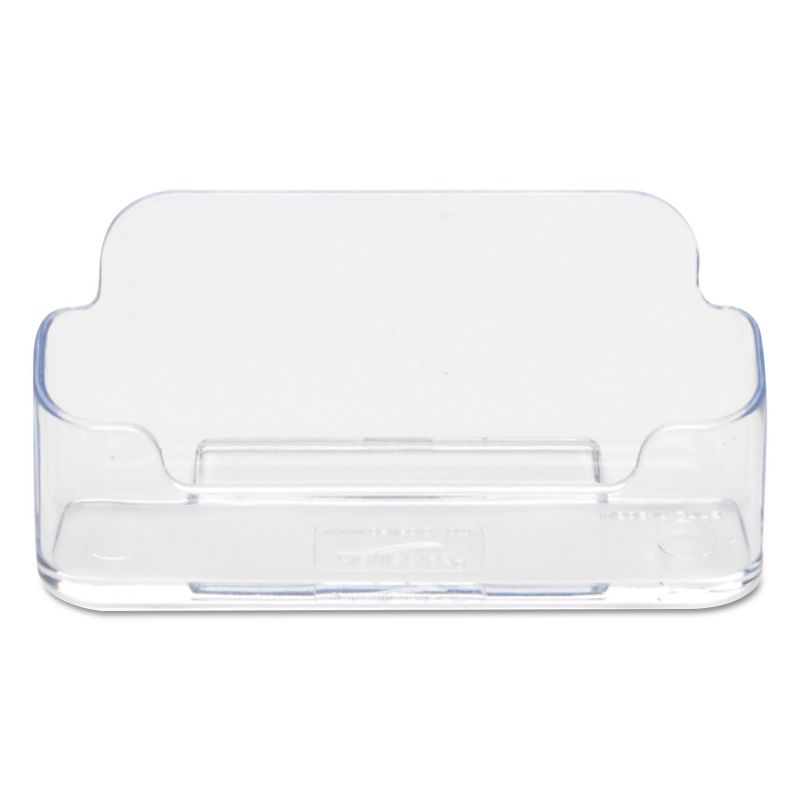 Deflecto Horizontal Business Card Holder Holds 50 2 X 3 1/2 Cards Clear 70101