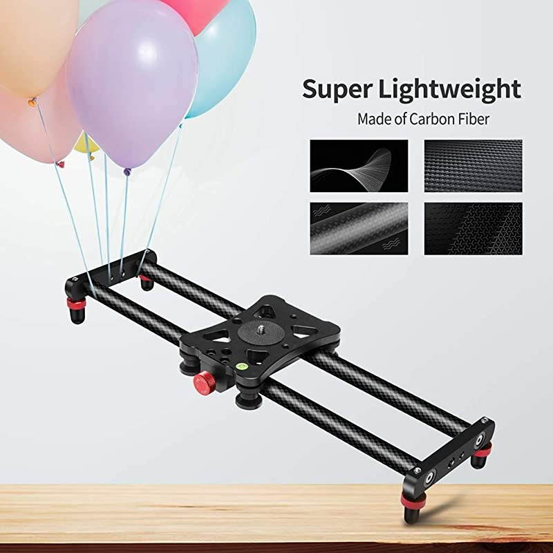 Camera Slider Newest Adjustable Carbon Fiber Camera Dolly Track Slider Video Stabilizer RailMax Load 8kg18lbs with 4 Bearings for Camera DSLR Video Movie Photography Camcorder Stabili 236quot