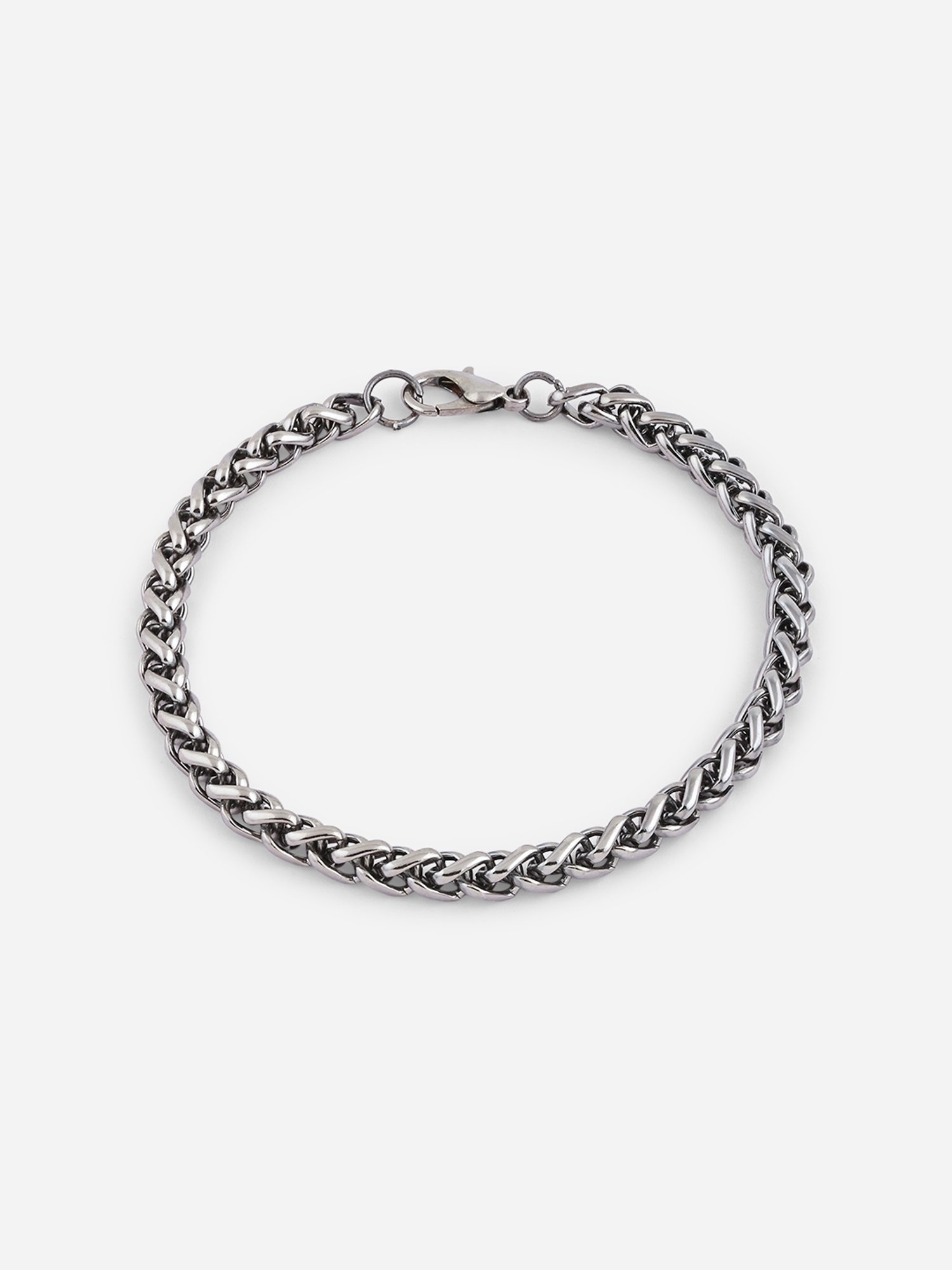 The Bro Code Grey Casual Party Men's Beaded with Fabric Knotted Stack Bracelet - Set of 4