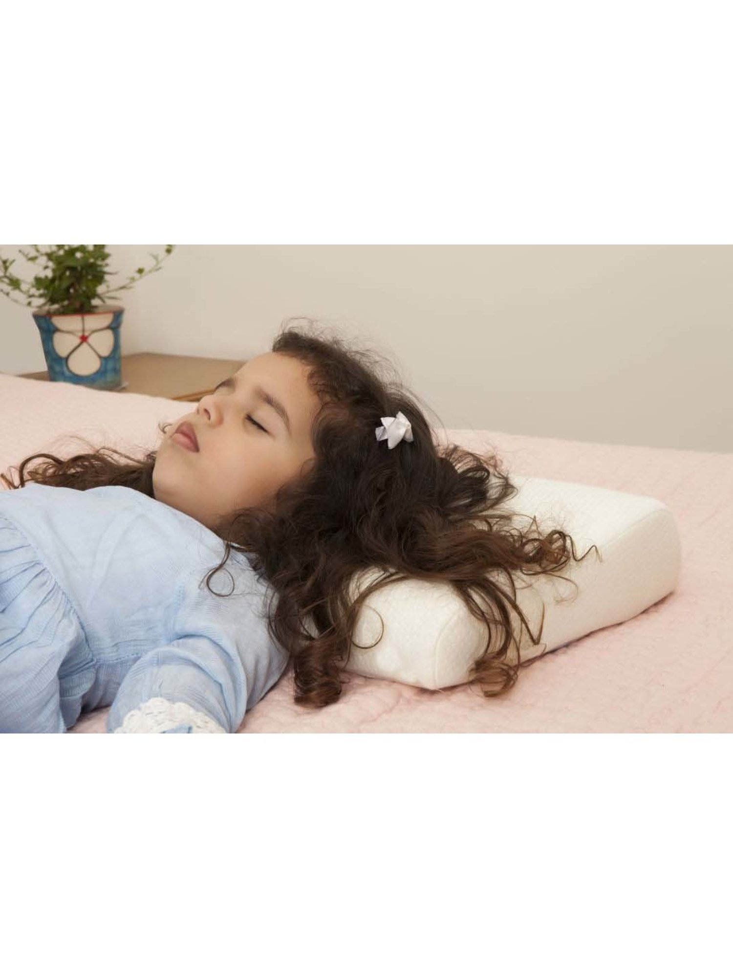 The White Willow White Cervical Contour Kids Pillow - Set of 1
