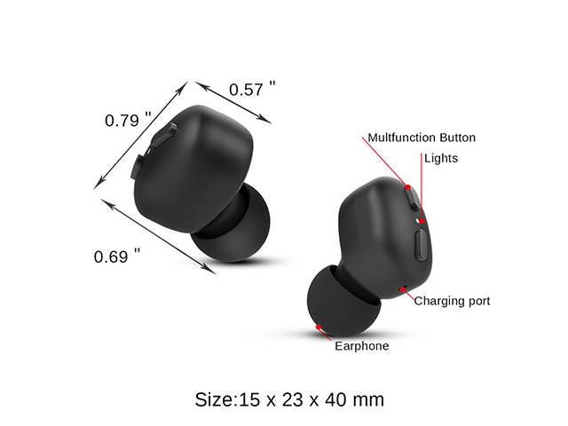 AutofeelSunriseoffice Micro Wireless Bluetooth 5.0 USB Headphone Bass Sports Mini Earphone With Mic Earbuds For Xiaomi iPhone Phone Samsung