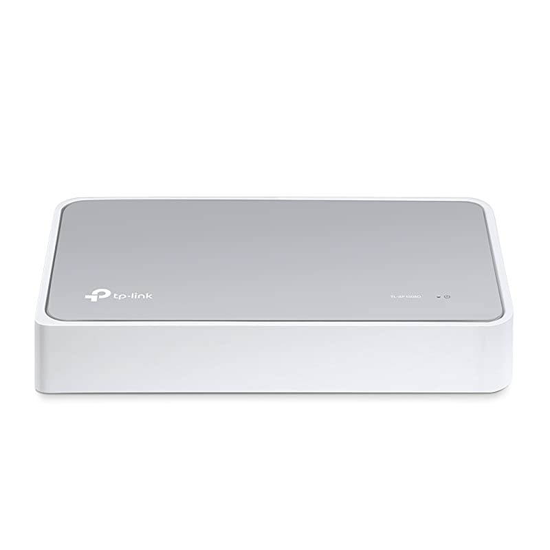 8 Port 10/100Mbps Fast Ethernet Switch | Desktop Ethernet Splitter | Ethernet Hub | Plug and Play | Fanless Quiet | Desktop Design | Green Technology | Unmanaged (TL-SF1008D), White