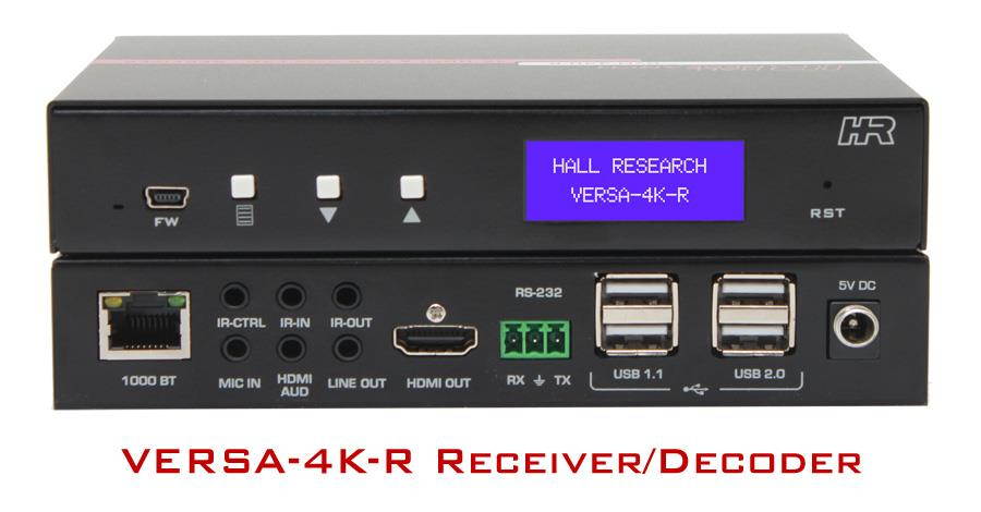 Hall Research VERSA-4K-R 4K Video & USB Extension w/3-Yr Warranty