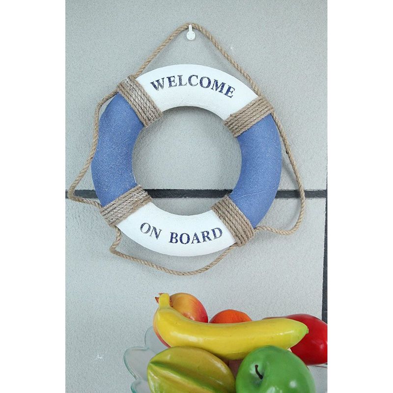 Juvale Life Ring Welcome on Board, Life Ring Swim Tube, Nautical Wall Decor, 12.5"