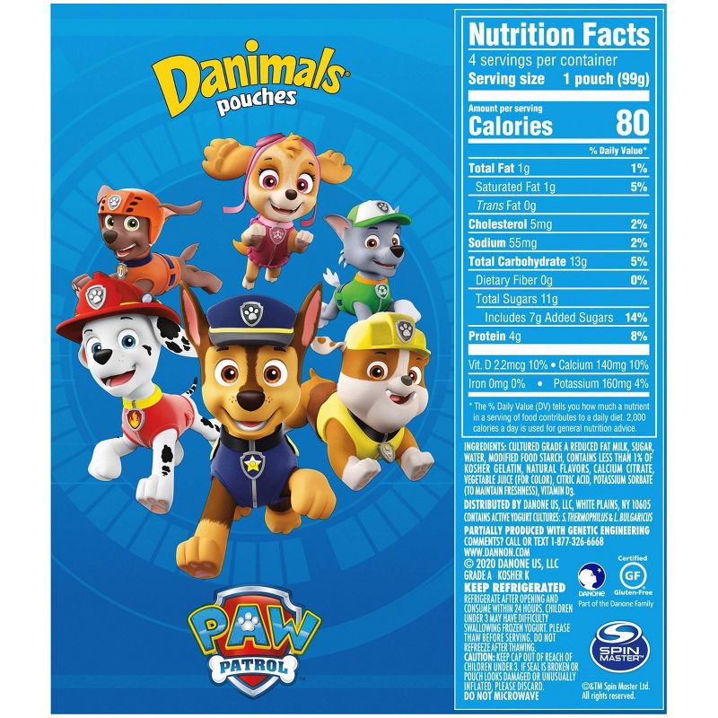 Dannon Danimals Squeezables Cotton Candy Kids' Yogurt - 4pk/3.5oz pouches