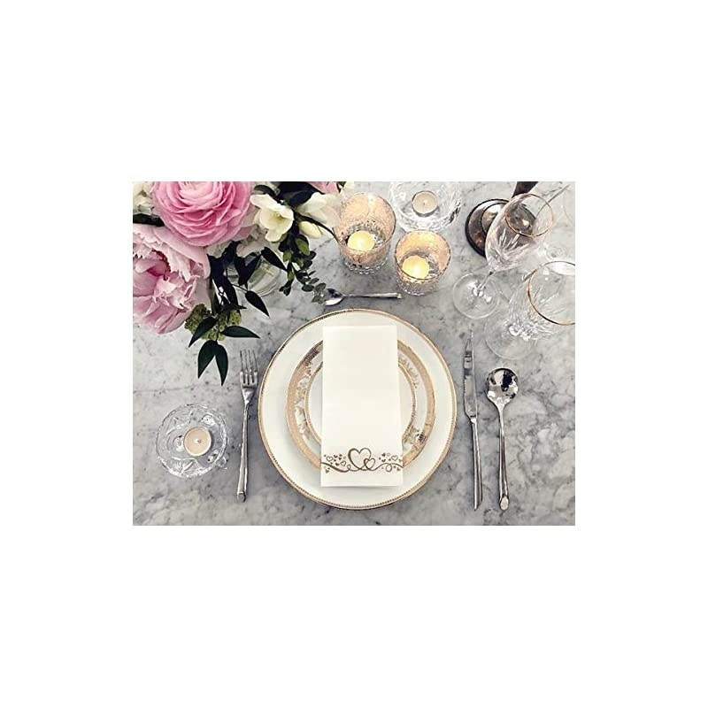 Gold Elegant Sturdy Guest Napkin Holder | Disposable Paper Hand Towel Storage Tray Caddy | Premium Quality | Bathroom Kitchen Dining Table Wedding Party Hotel Office decor | Indoor Outdoor