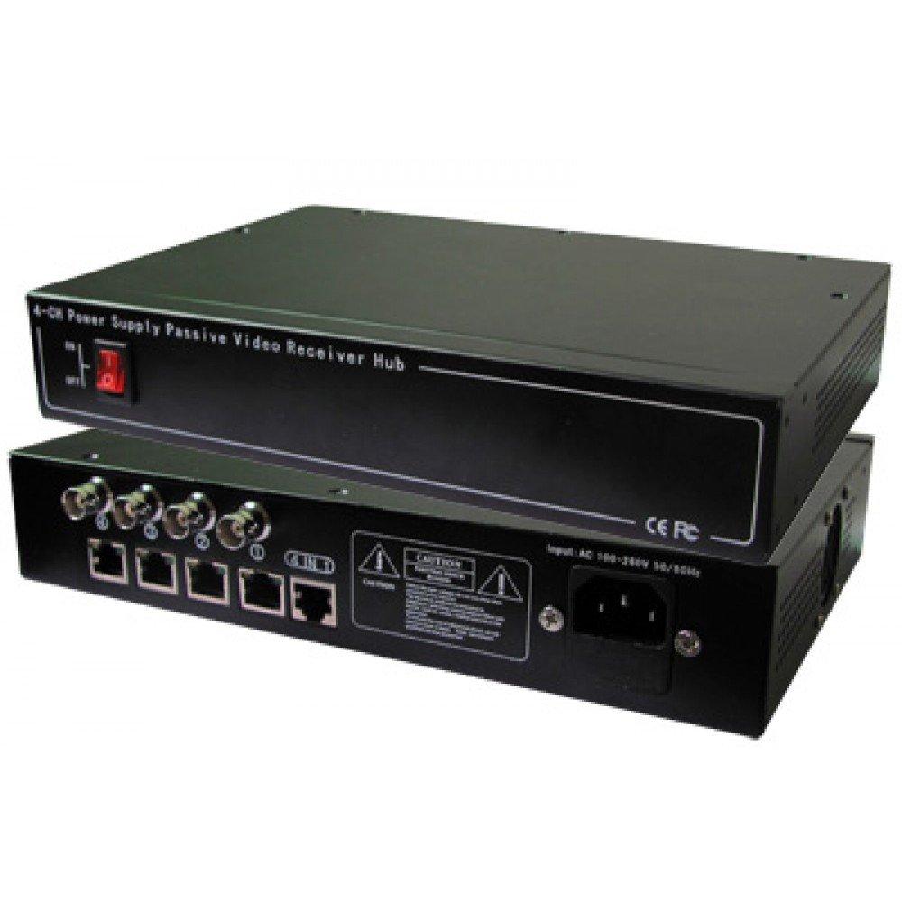 HDView Video&Power Balun 4 Channel Passive Receiver for HD-TVI/CVI/AHD/Analog/960H Camera Surge Protection BNC