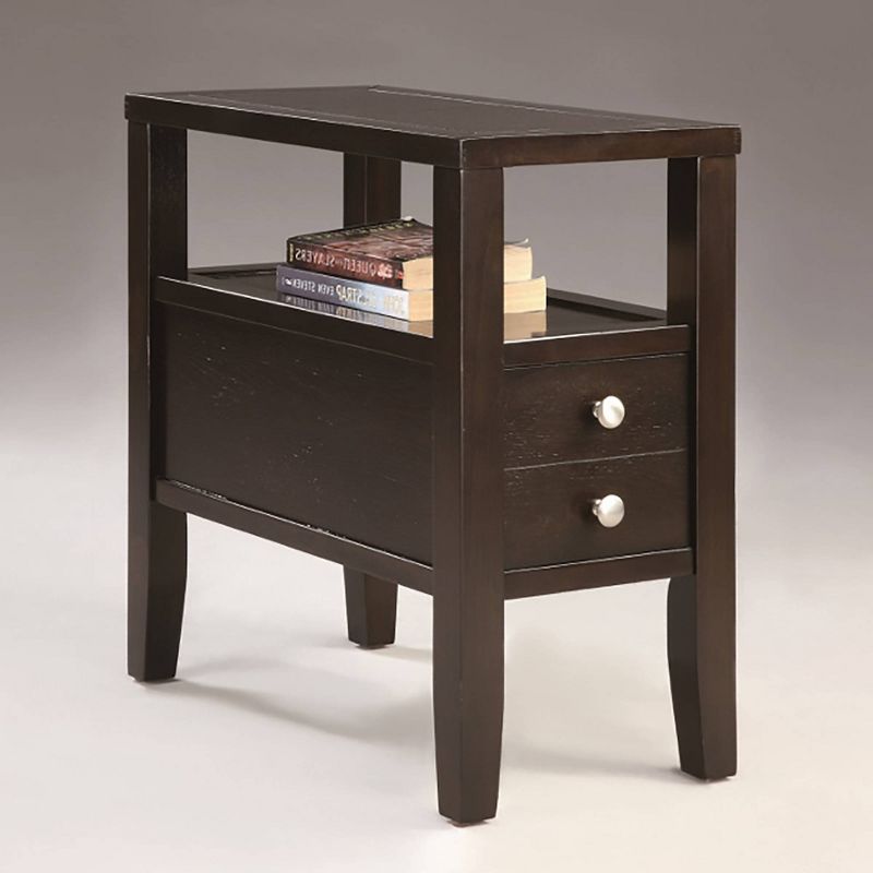 Side Table Traditional 2-Drawers Brown - Ore International
