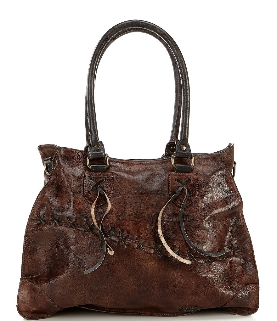 Bed Stu Bruna Stitch Tanned Leather Satchel Bag