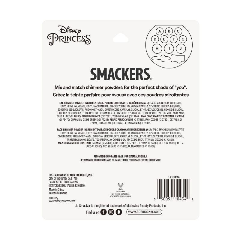 Lip Smacker Disney Comic Princess Makeup Palette Set - 0.44oz