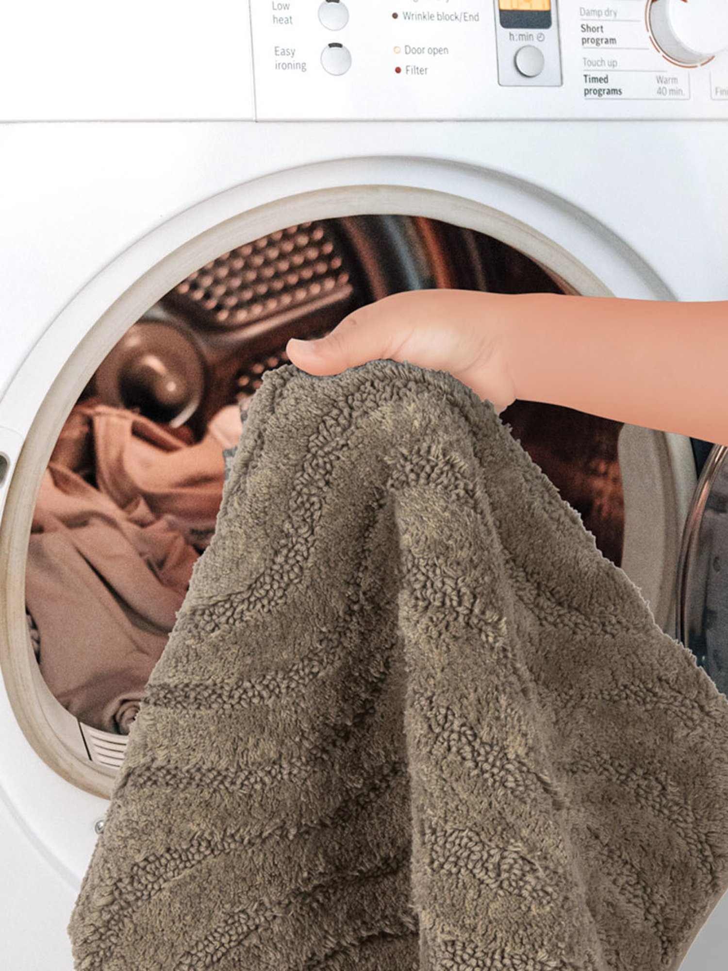 Freelance Taupe Cotton Set of 1 Bath Mats and Rugs