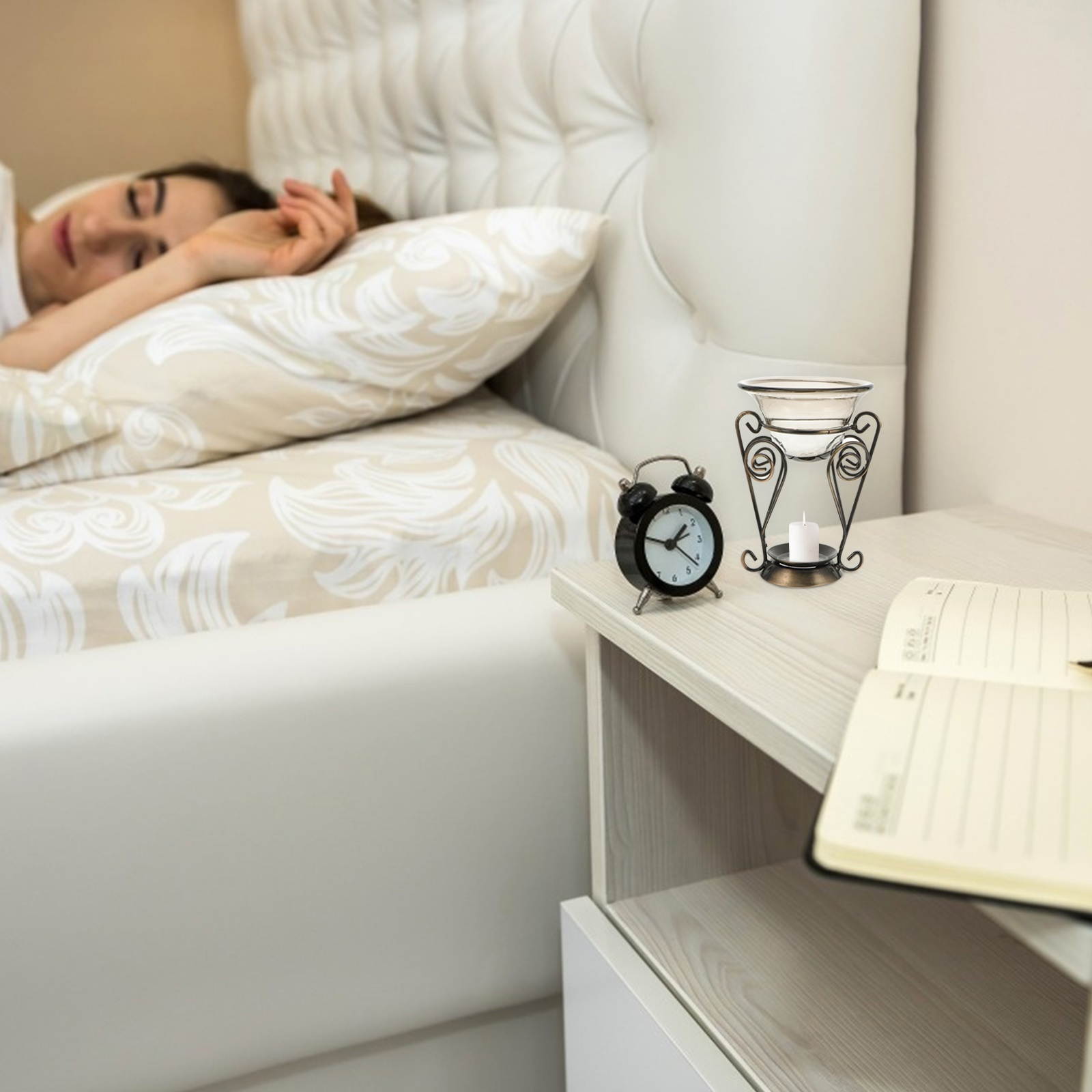 1pc Aroma Diffuser Burner Candle Aroma Burner Essential Oil Iron Burner