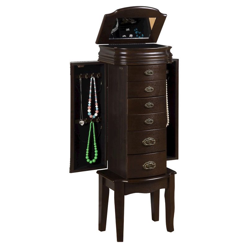 Verona Italian Influenced Jewelry Armoire Espresso - Powell Company