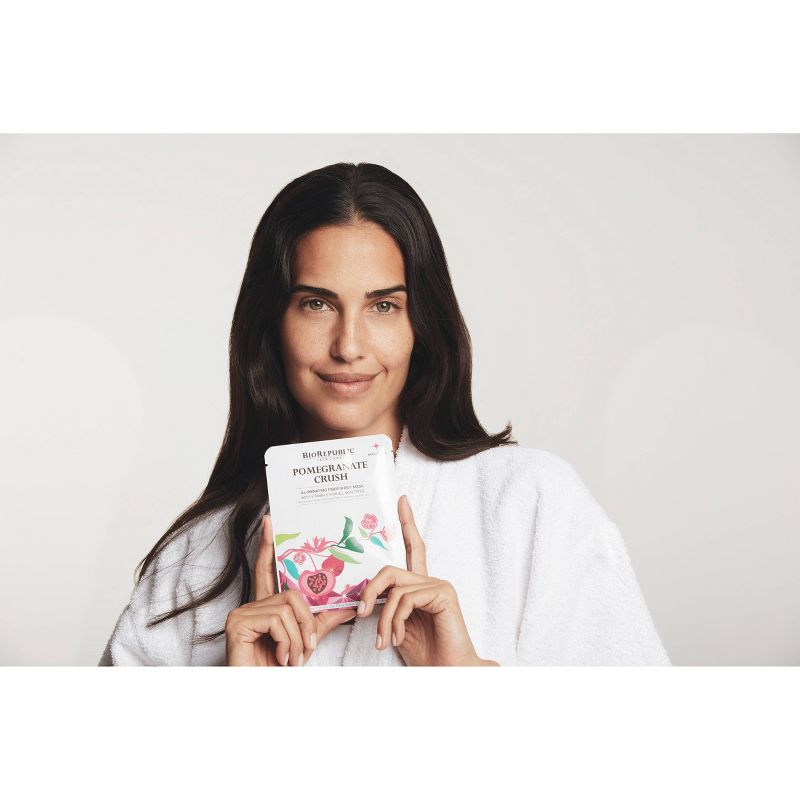 BioRepublic Skincare Illuminating Fiber Face Mask Sheets - Pomegranate Crush - 3ct