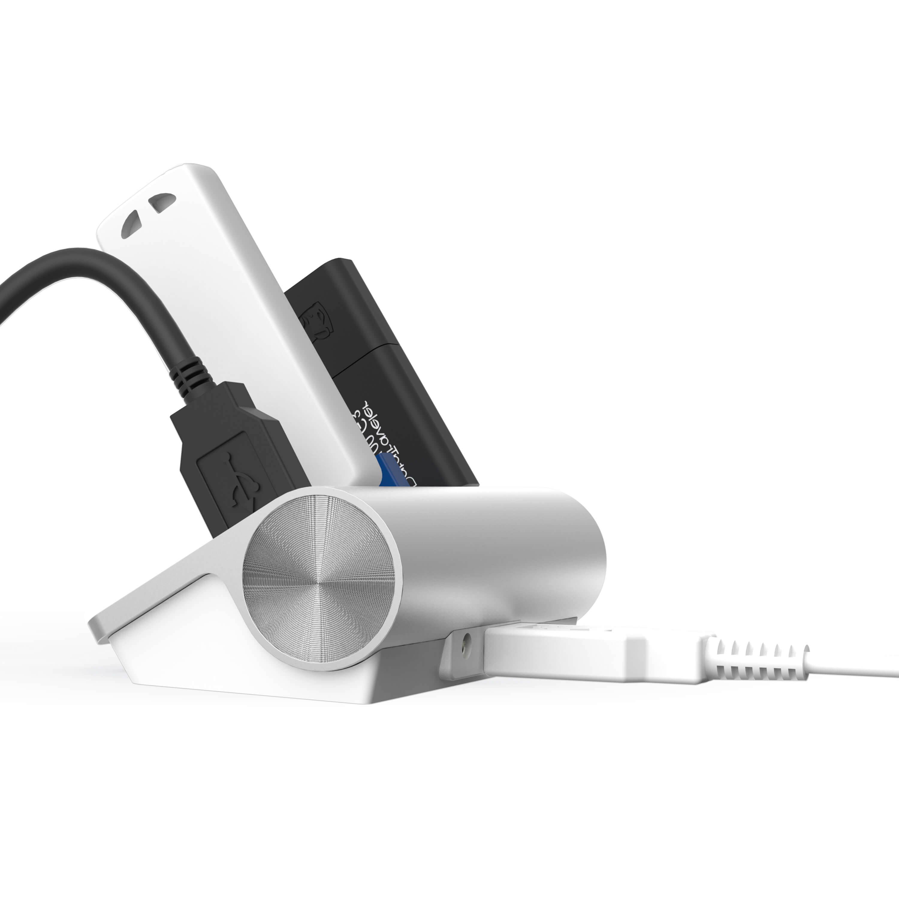 Sabrent 4 Port Aluminum USB 3.0 Hub (30? cable) | Silver (HB-MAC3)