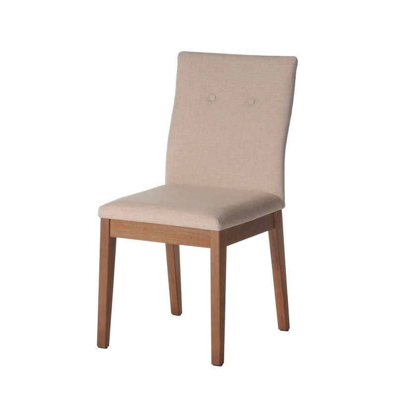 Leroy Dining Chair with Stitched Buttons Dark Beige - Manhattan Comfort