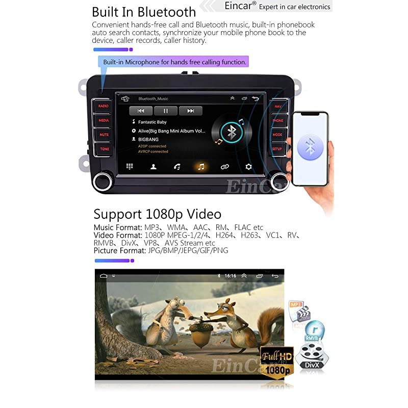 10.0 Double Din Car Stereo GPS Navigation Car Radio Capacitive Touch Screen in Dash Bluetooth Video Player 2 Din Autoradio with WiFi USB Mirrorlink 1080P + Rearview Camera