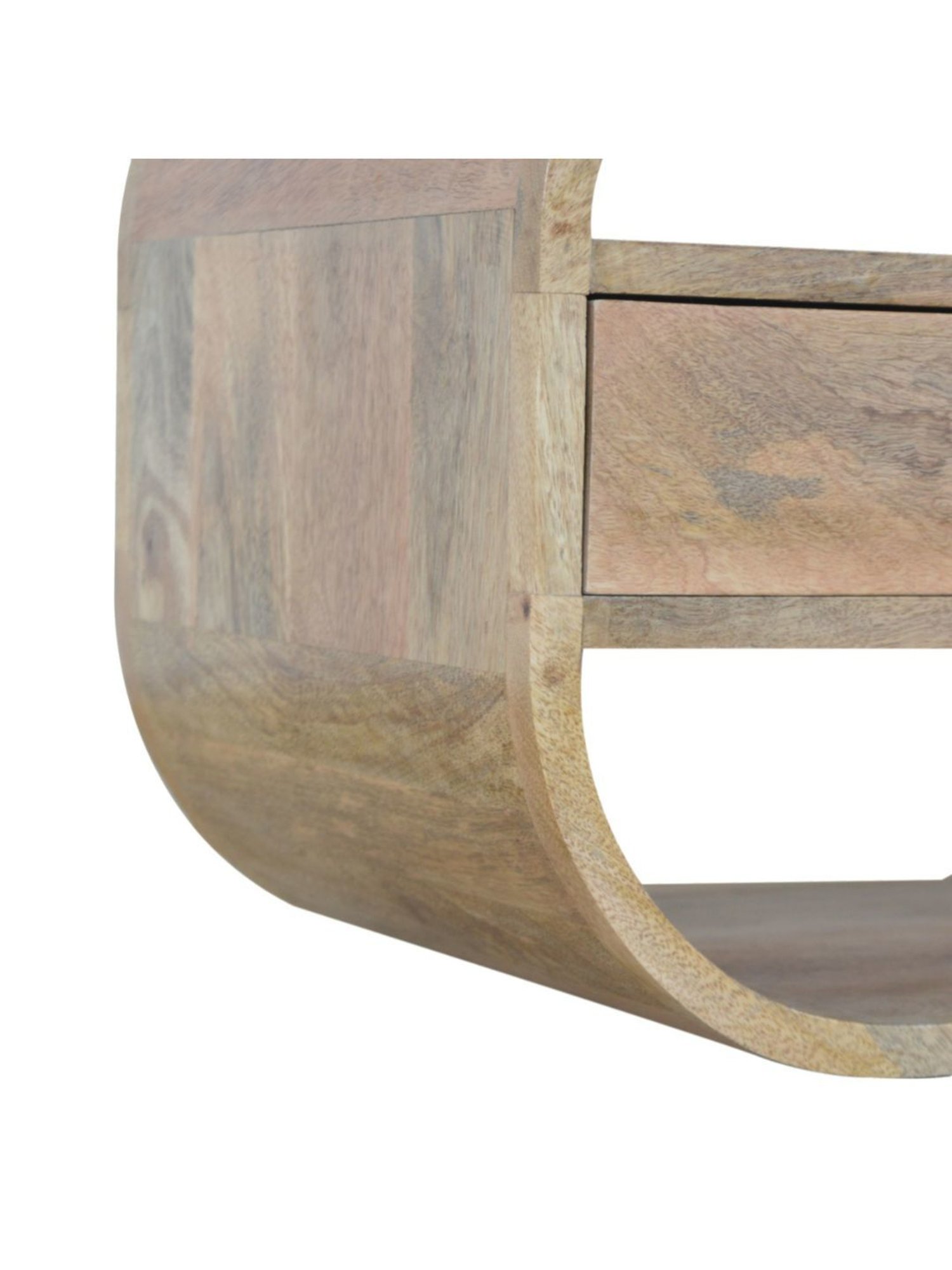 Fabindia Brown Sheesham Wood Textured Cabinet