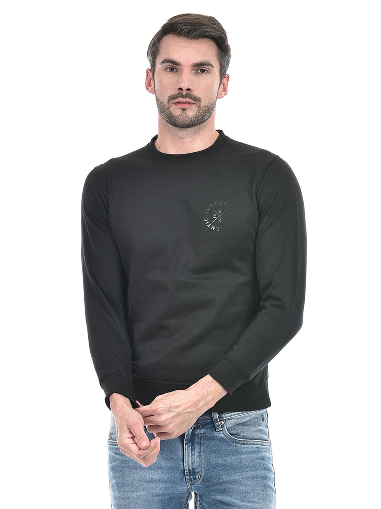 Integriti Black Regular Fit Sweatshirt