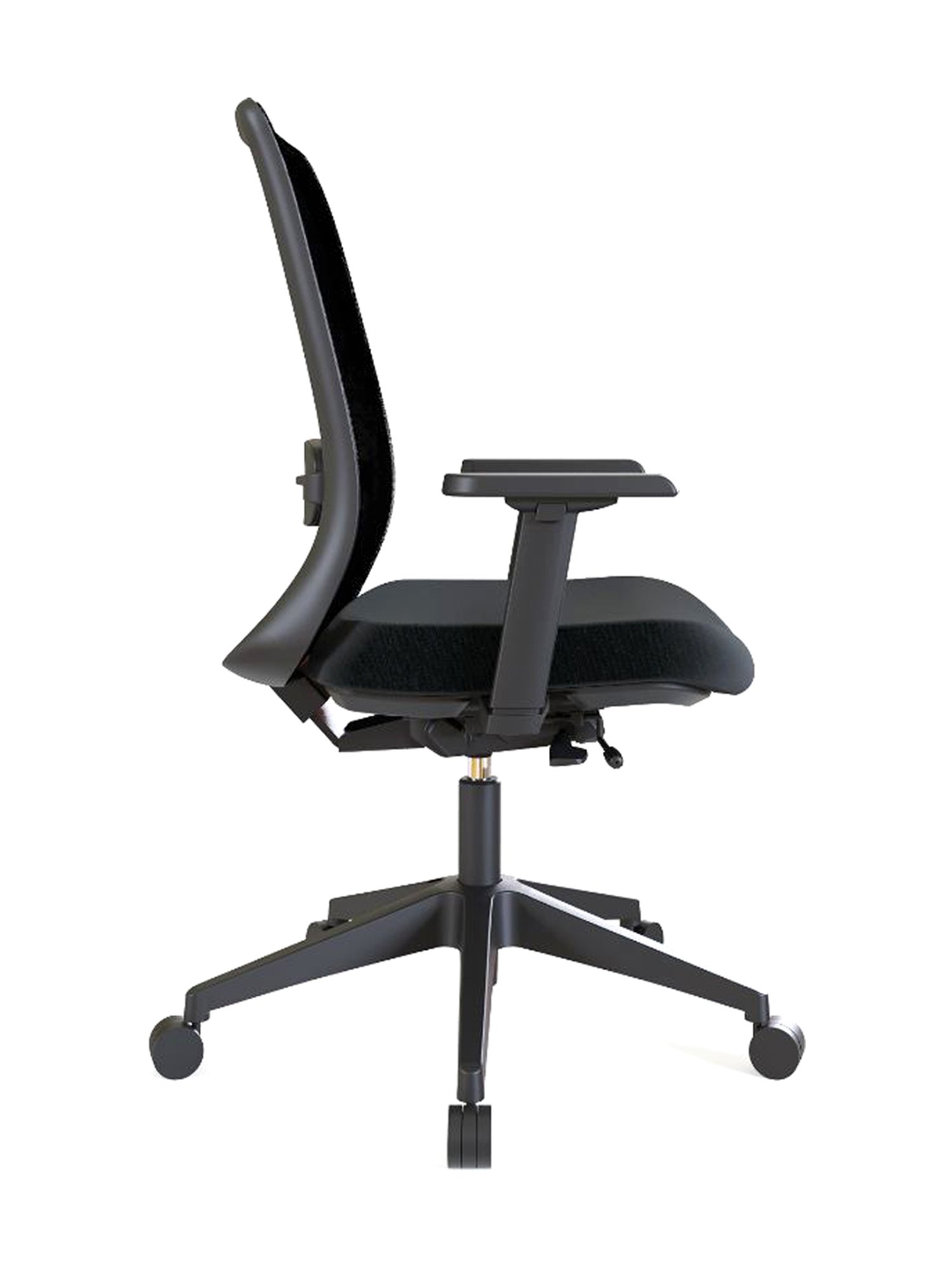 HNI India Fluence Black PU Foam Moveable Armrest Office Desk Chair