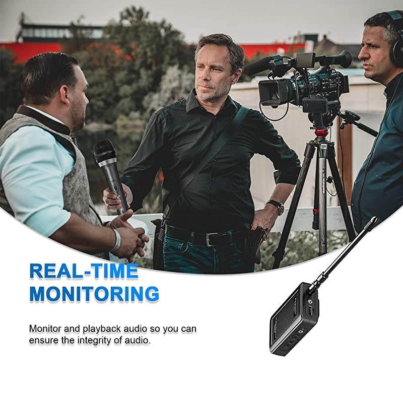 WM4CA Professional Portable Wireless VHF Handheld Microphone System for DSLR CameraVideo Camcorder Compatible with CanonNikonSonyPanasonicBlackMagicZoomTascamRoland