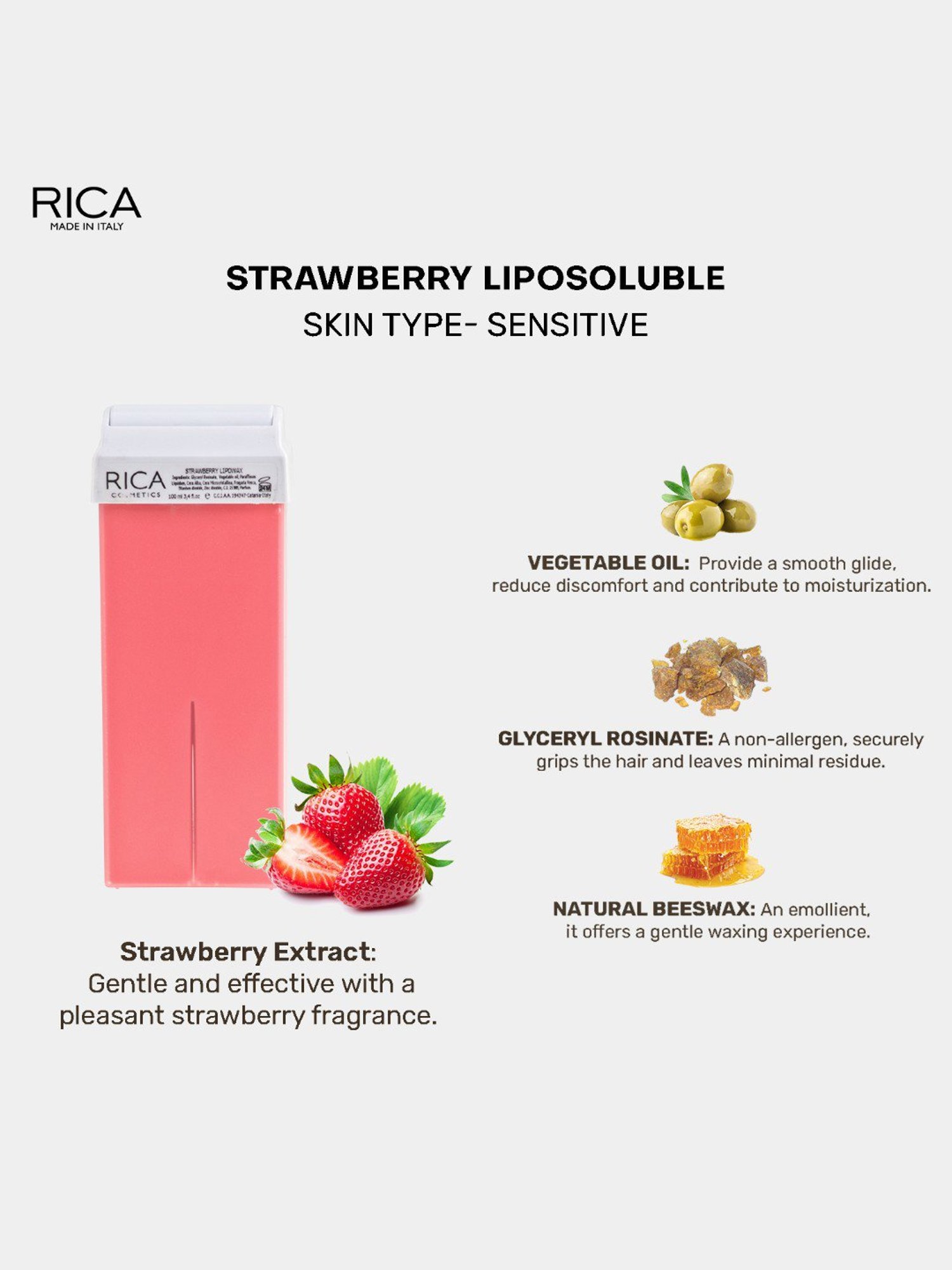 Rica Strawberry Wax Refill - 100 ml