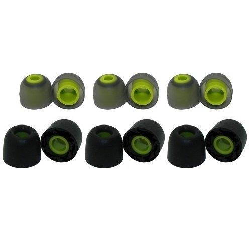 6 Pair Medium, Earphones Plus brand replacement earbud tips earphone cushions for Fireflies earbuds