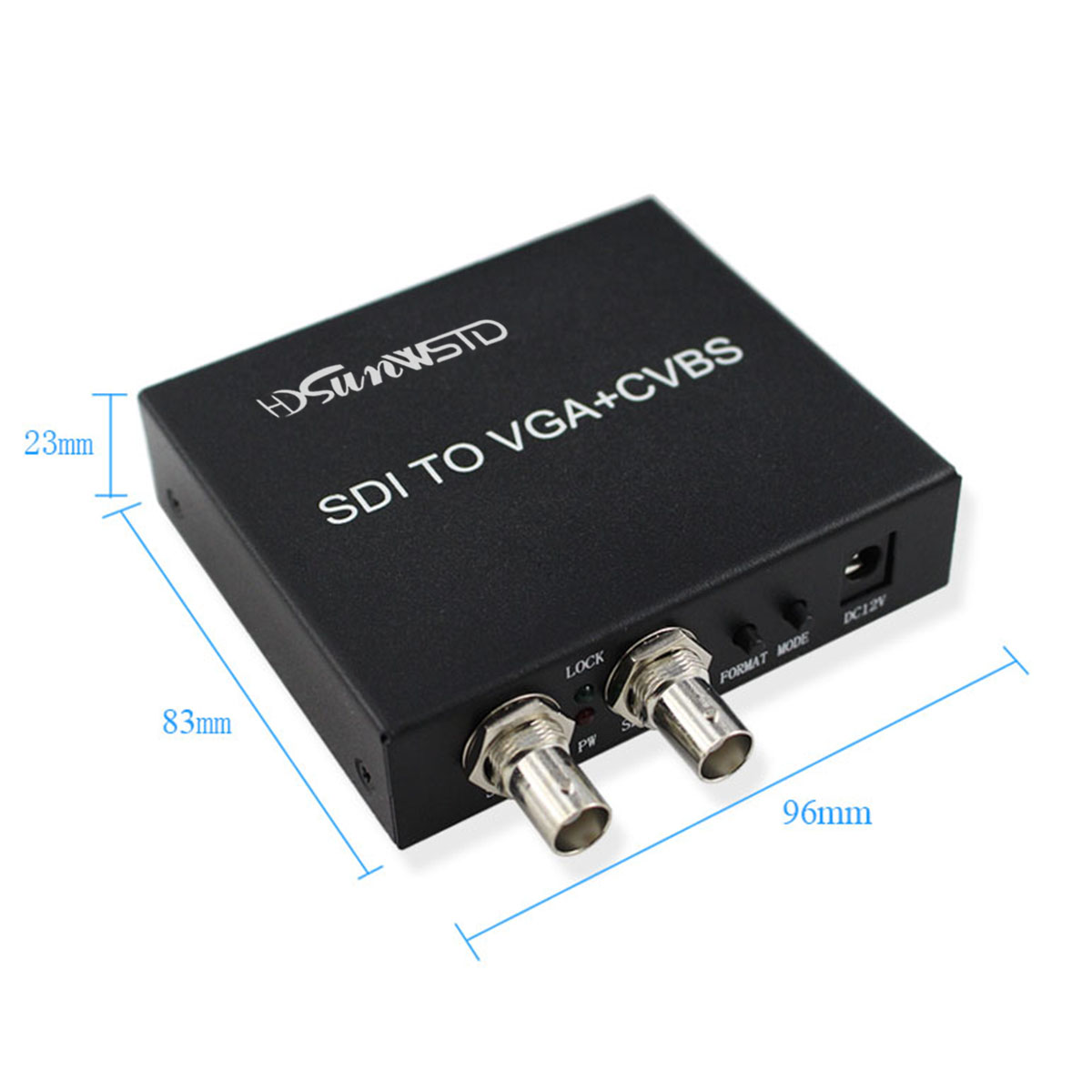 SDI to VGA+CVBS Converter with SDI Loop Out for PC Laptops Projectors Computers HDTV