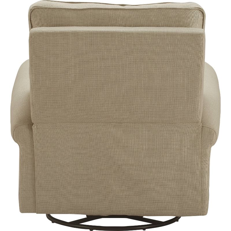 Hughes Swivel Recliner Chair Sand - ClickDecor