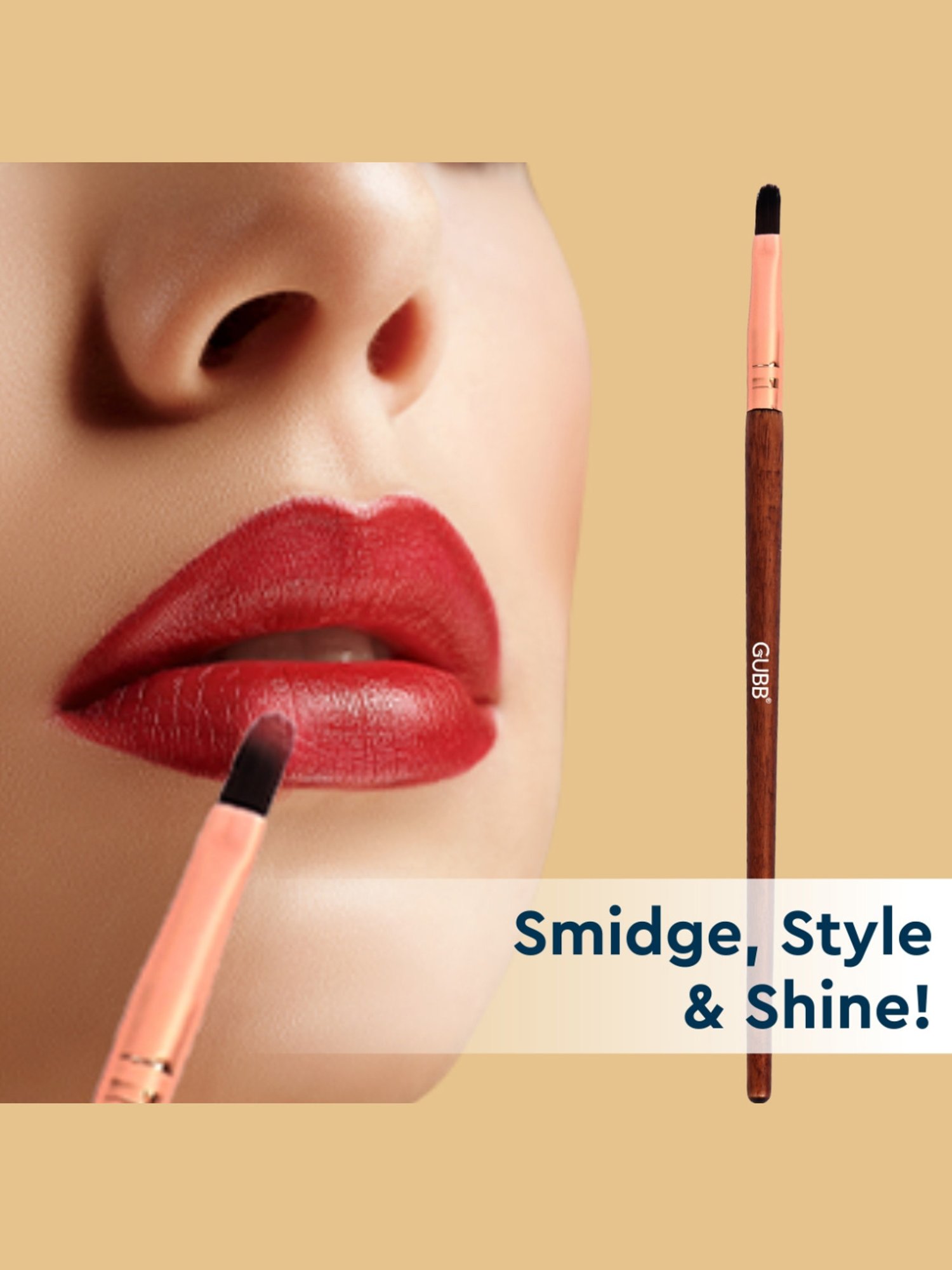 GUBB Lip Brush for Lipstick & Lip Gloss Application, Lipstick Makeup Brush