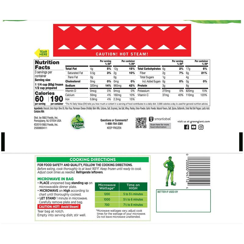 Birds Eye Frozen Spinach Lentil Veggie Pasta Rotini Alfredo - 10oz
