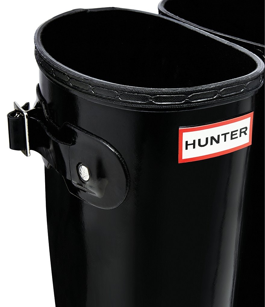 Hunter Women's Original Tall Gloss Buckle Strap Rain Boots