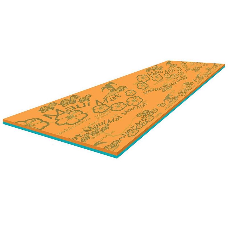 Aqua Lily Pad MM20 Maui 20 Foot Water Playground Floating Foam Island Mat with Pad Protectors and Storage Bag, Orange and Teal