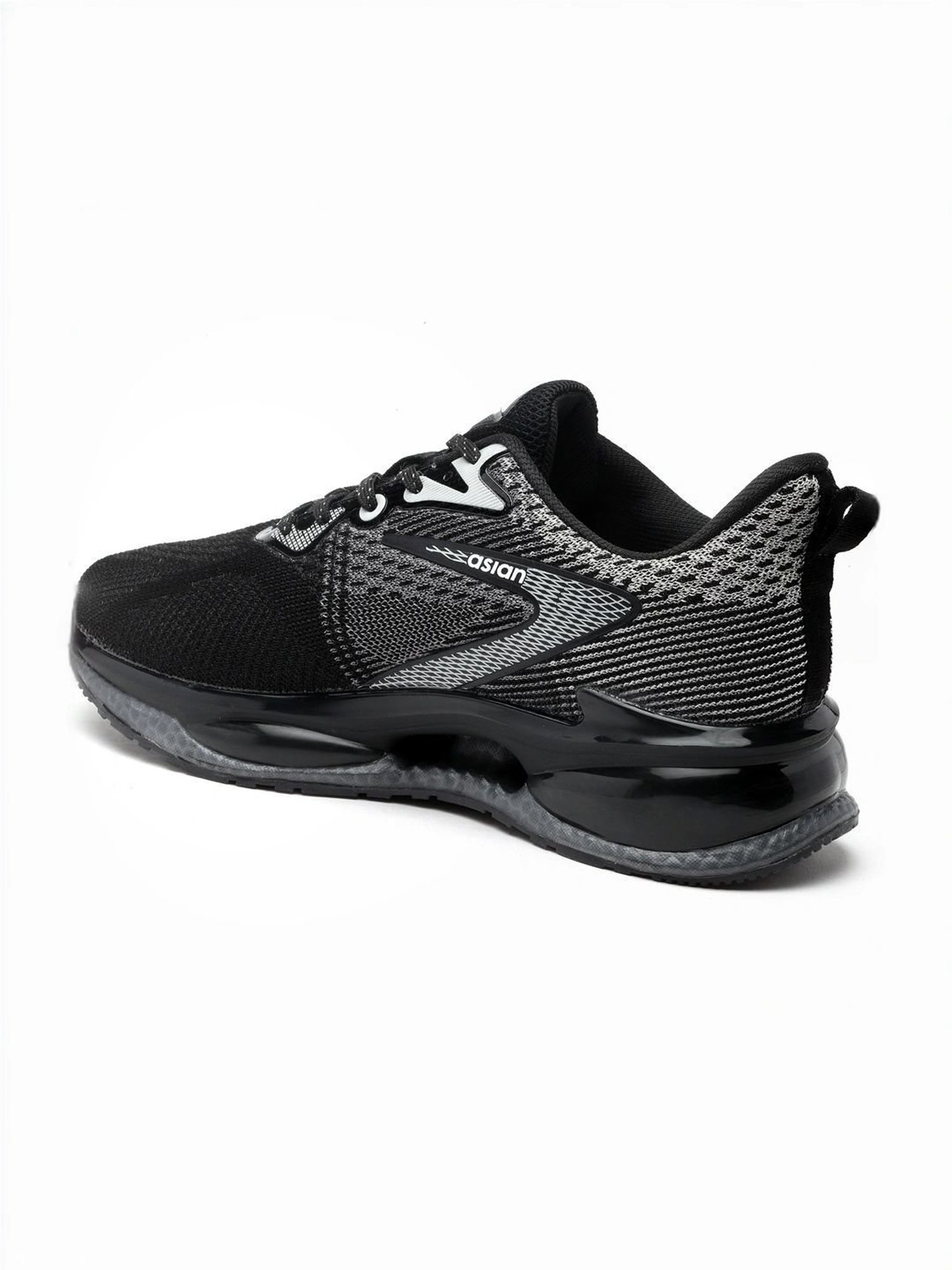 Asian Men's Black Running Shoes