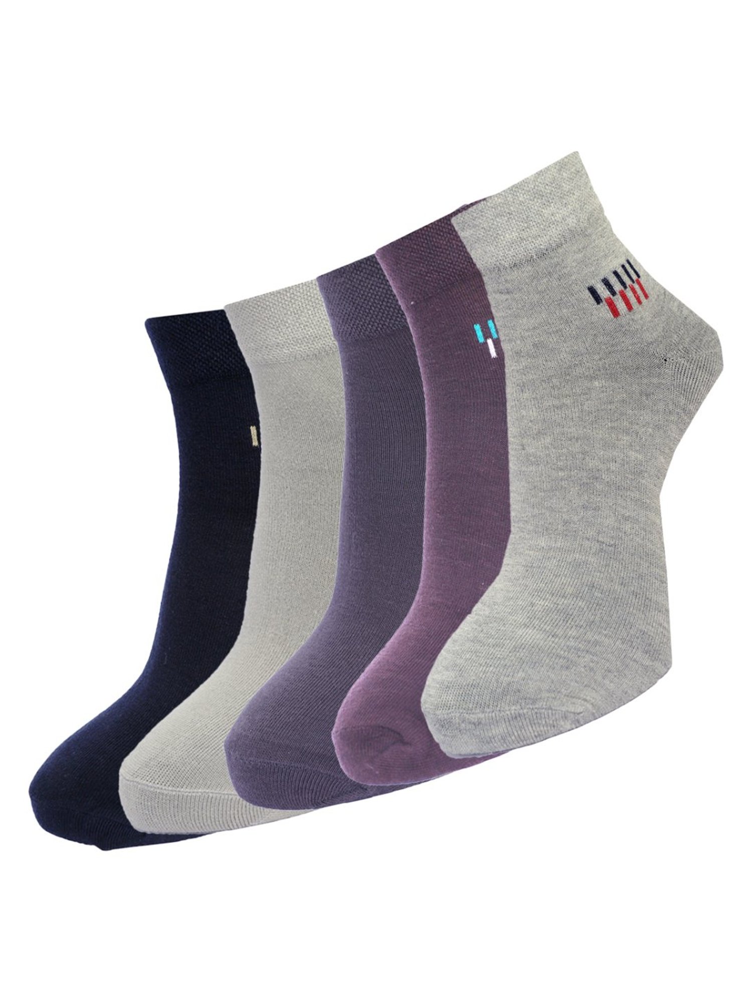 Dollar Multi Cotton Free Size Self Pattern Socks - Pack of 5