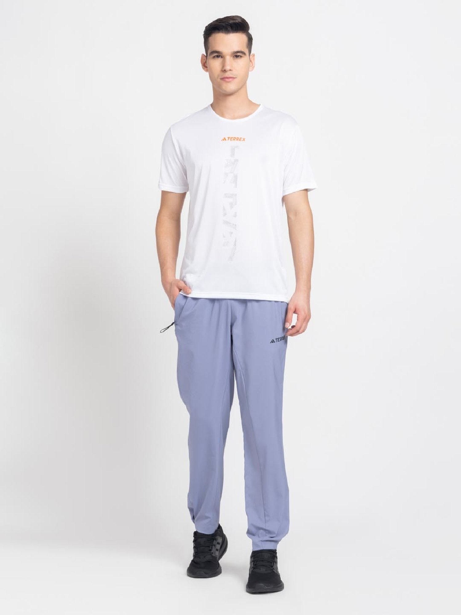 Adidas White Regular Fit Printed T-Shirt