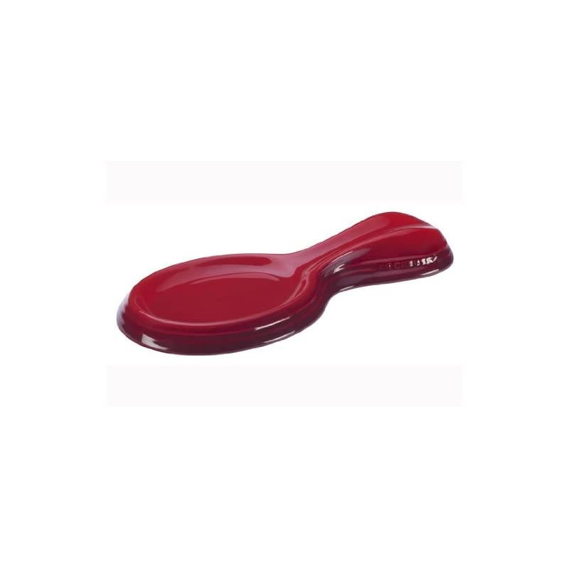 Stoneware Spoon Rest, 10", Cerise