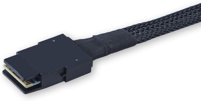 6G Internal Mini SAS HD SFF-8643 to Mini SAS SFF-8087 Cable,SAS2.1 RoHS 100 Ohms 0.8-m(2.6ft), 2 Pack