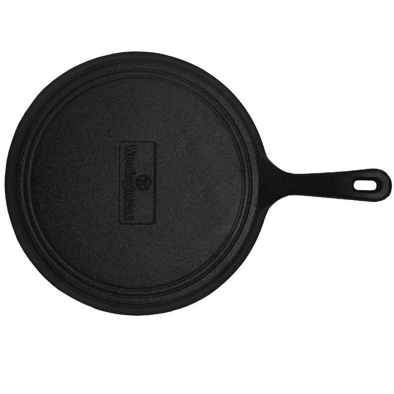 Westinghouse Cast Iron Seasoned Round Griddle, 10.5-Inch