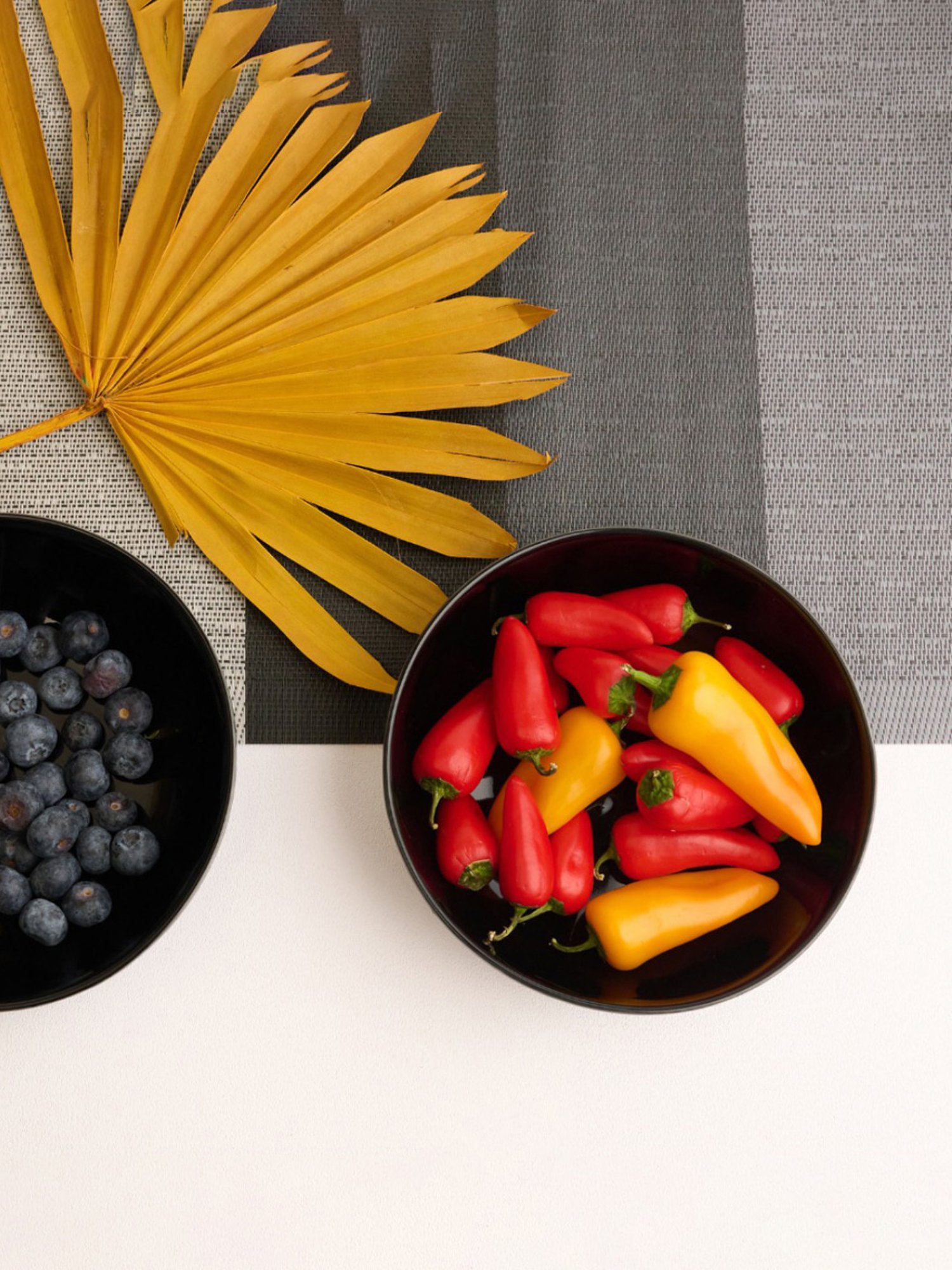 BlackCarrot Black Ceramic Snack Bowls Set of 2
